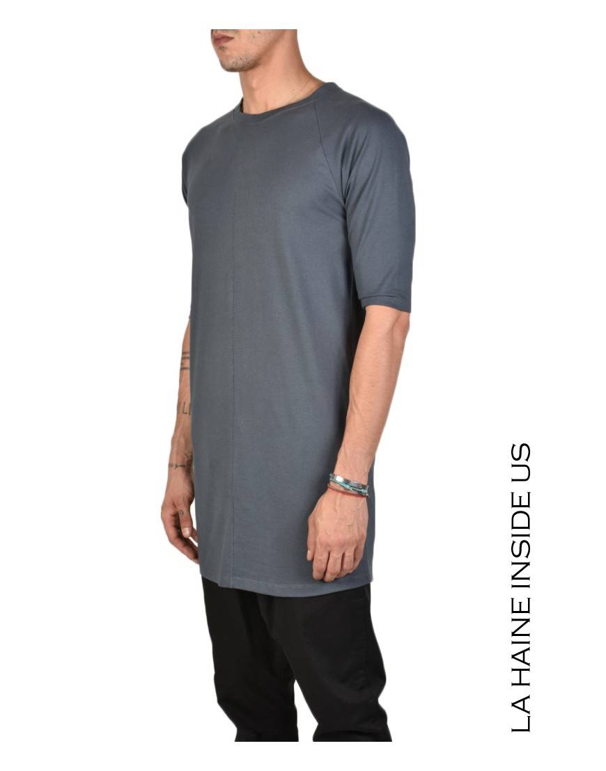 La haine inside us - PERMANENTE - 3M BASE T-SHIRT Versione Lunga Piombo Outlet