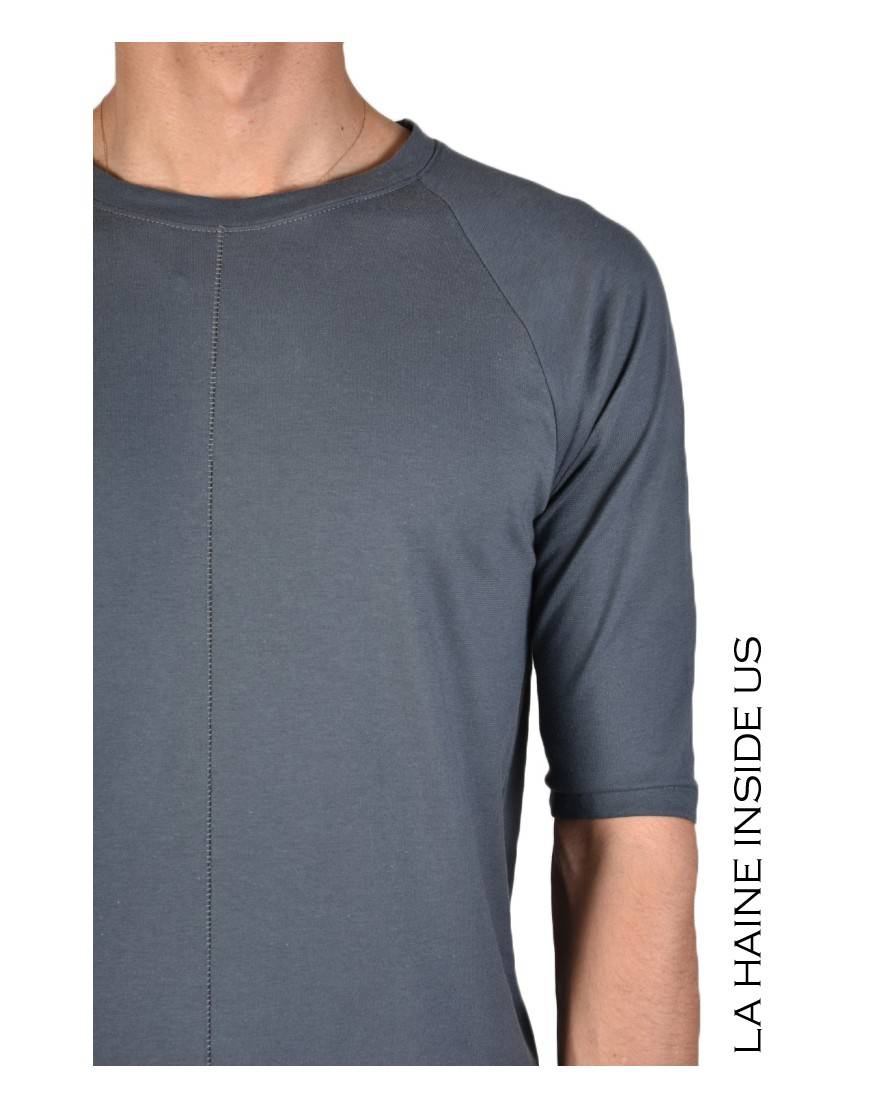 La haine inside us - PERMANENTE - 3M BASE T-SHIRT Versione Lunga Piombo Outlet