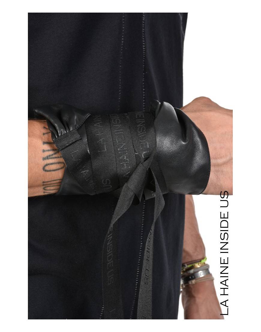 La haine inside us - PERMANENTE - 4B CIBELE FOULARD Pelle Nero Negozio