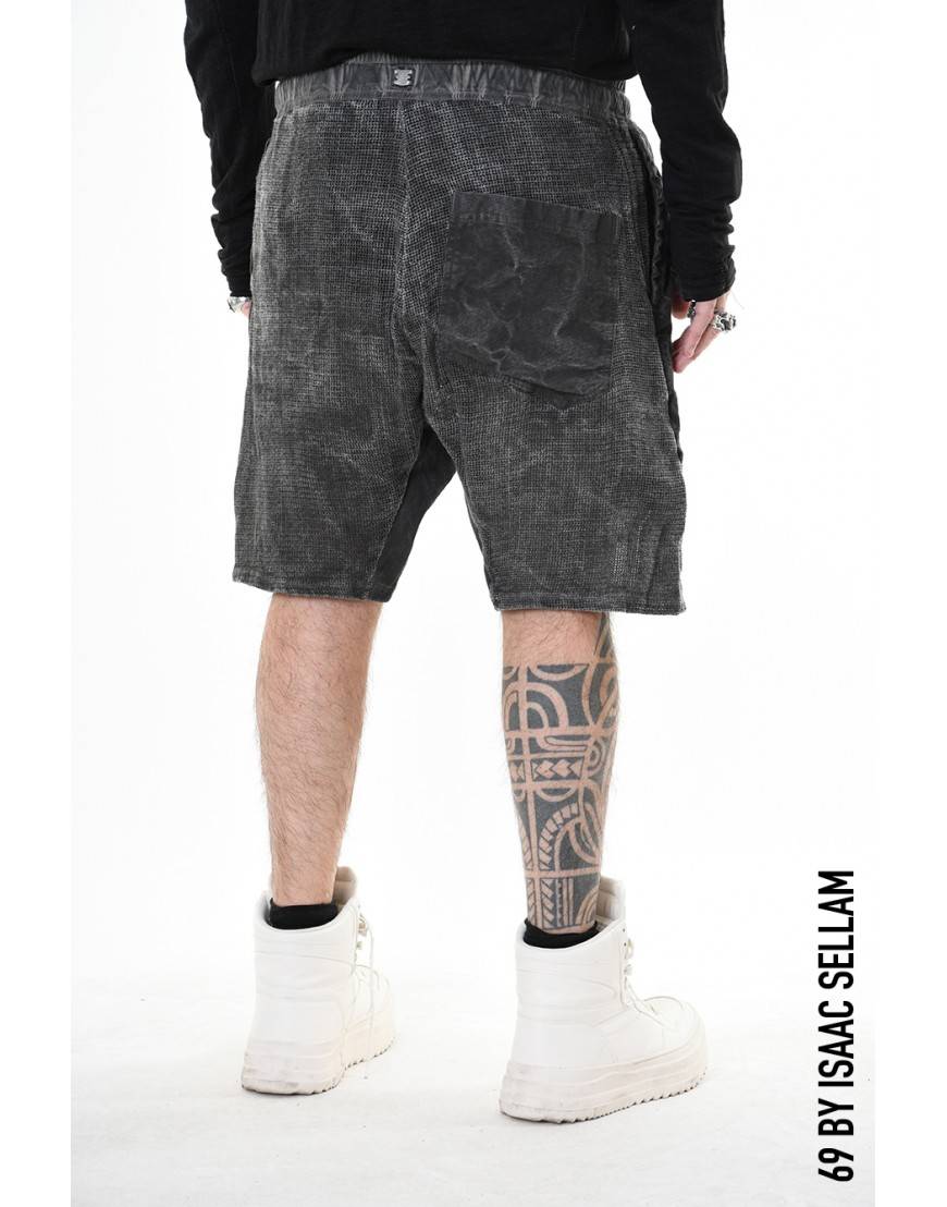 La haine inside us GUSSETS SHORT GRILLAGE PLOMB Latest fashion