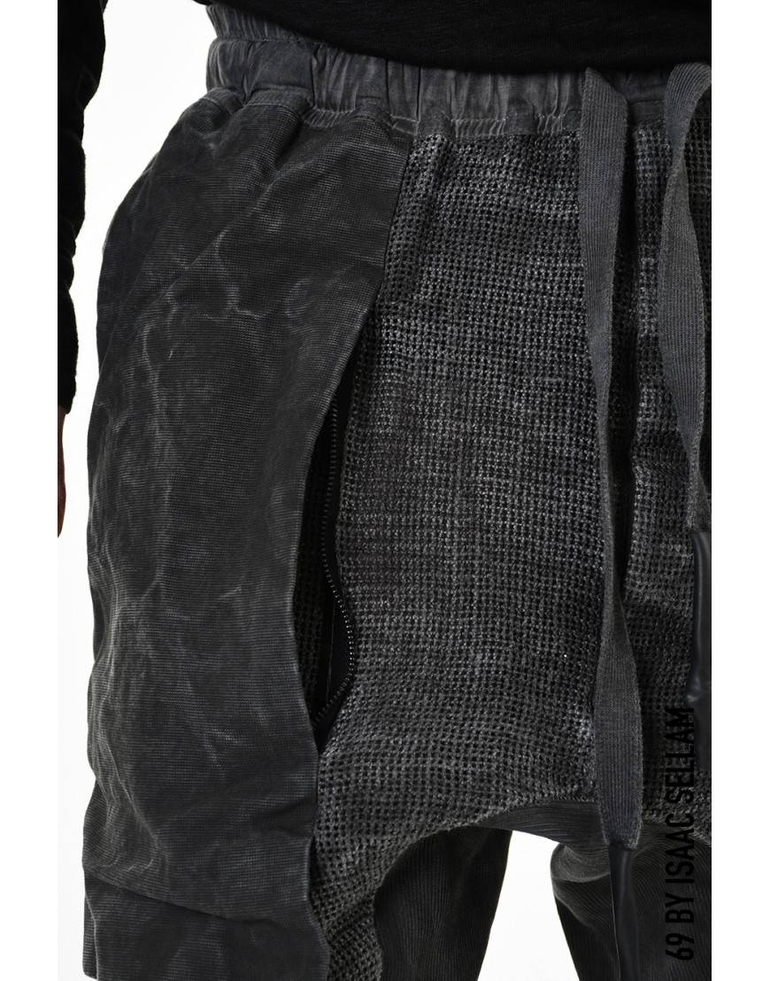 La haine inside us GUSSETS SHORT GRILLAGE PLOMB Latest fashion