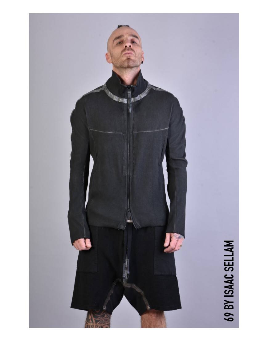 La haine inside us HUMANO ZIP RIBBED Piombo Lightning offer