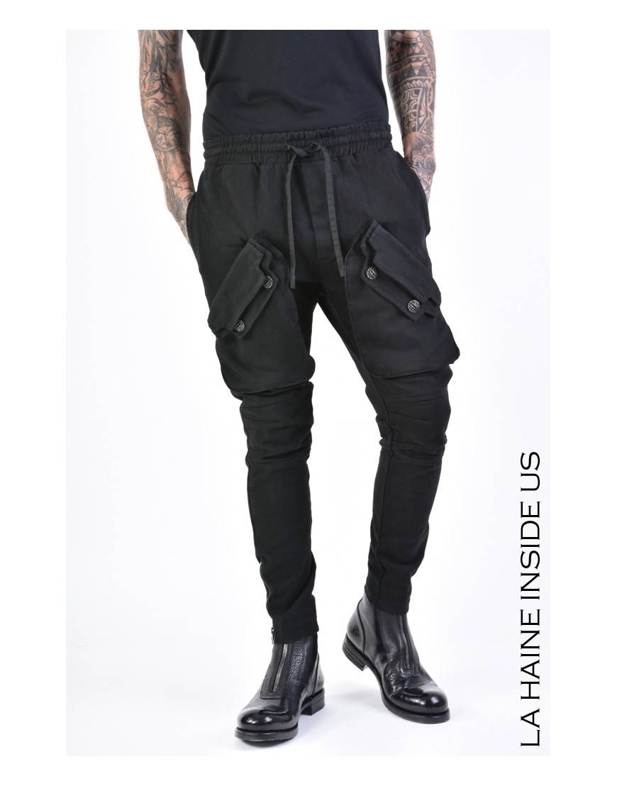 La haine inside us 3B LM146 PANTALONE Nero Black Friday Prezzi