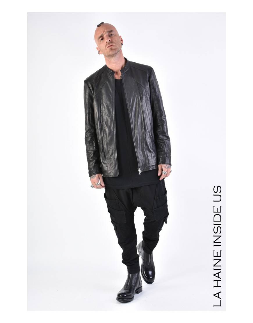 La haine inside us 3B LM161 GIUBBINO PELLE Nero 50% di sconto per tempo limitato