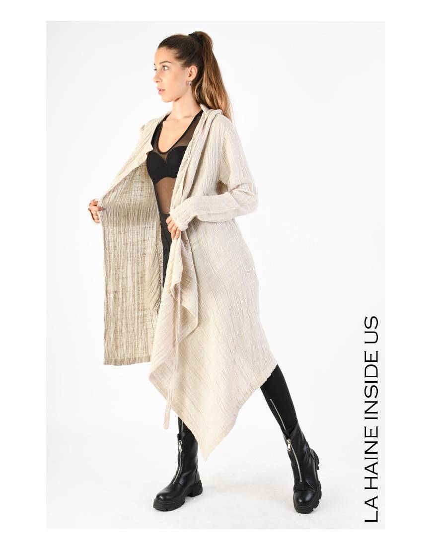 La haine inside us 3J LM164 CARDIGAN UNISEX D Beige Sconti questo mese