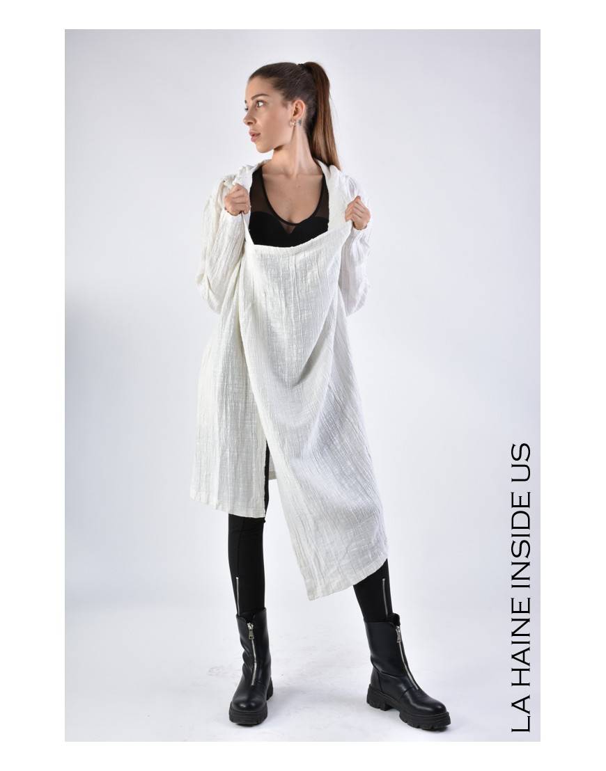 La haine inside us 3J LM164 CARDIGAN UNISEX D Bianco 2025