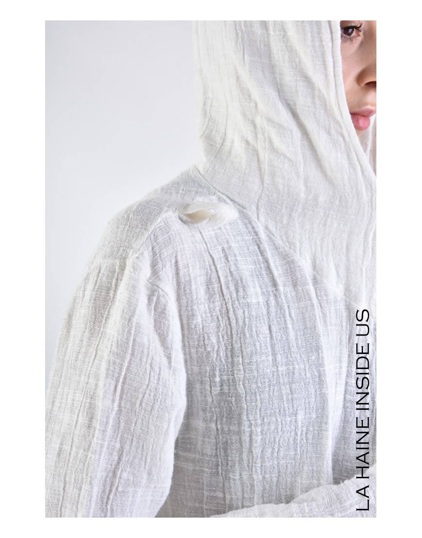 La haine inside us 3J LM164 CARDIGAN UNISEX D Bianco 2025