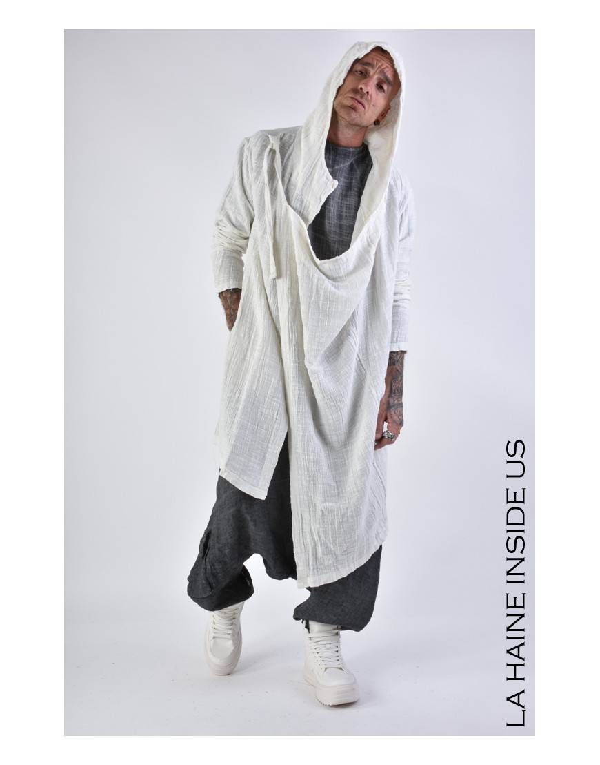 La haine inside us 3J LM164 CARDIGAN UNISEX U Bianco Italia