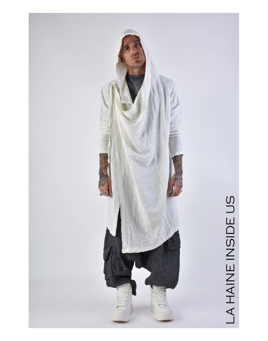 La haine inside us 3J LM164 CARDIGAN UNISEX U Bianco Italia