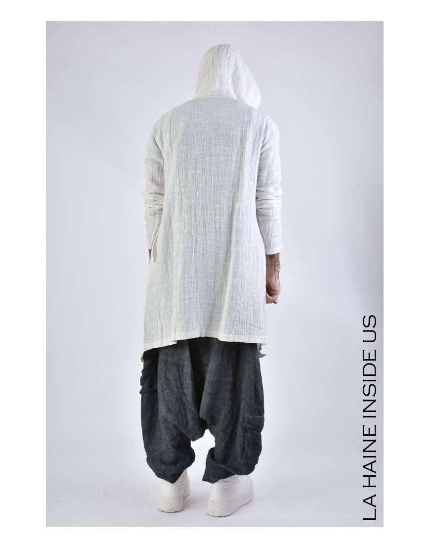 La haine inside us 3J LM164 CARDIGAN UNISEX U Bianco Italia