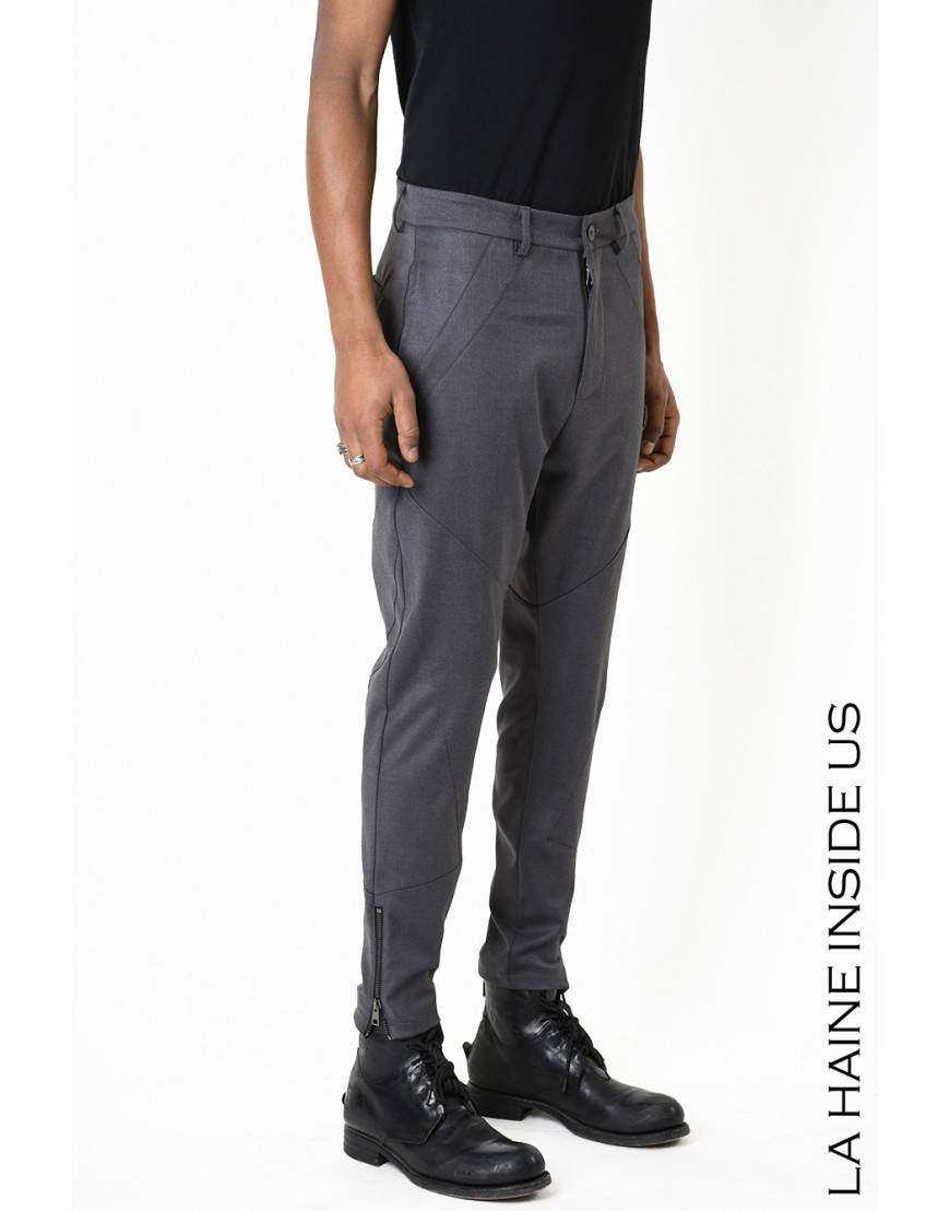 La haine inside us 3B LM198 PANTALONE Grigio Spedizione gratuita