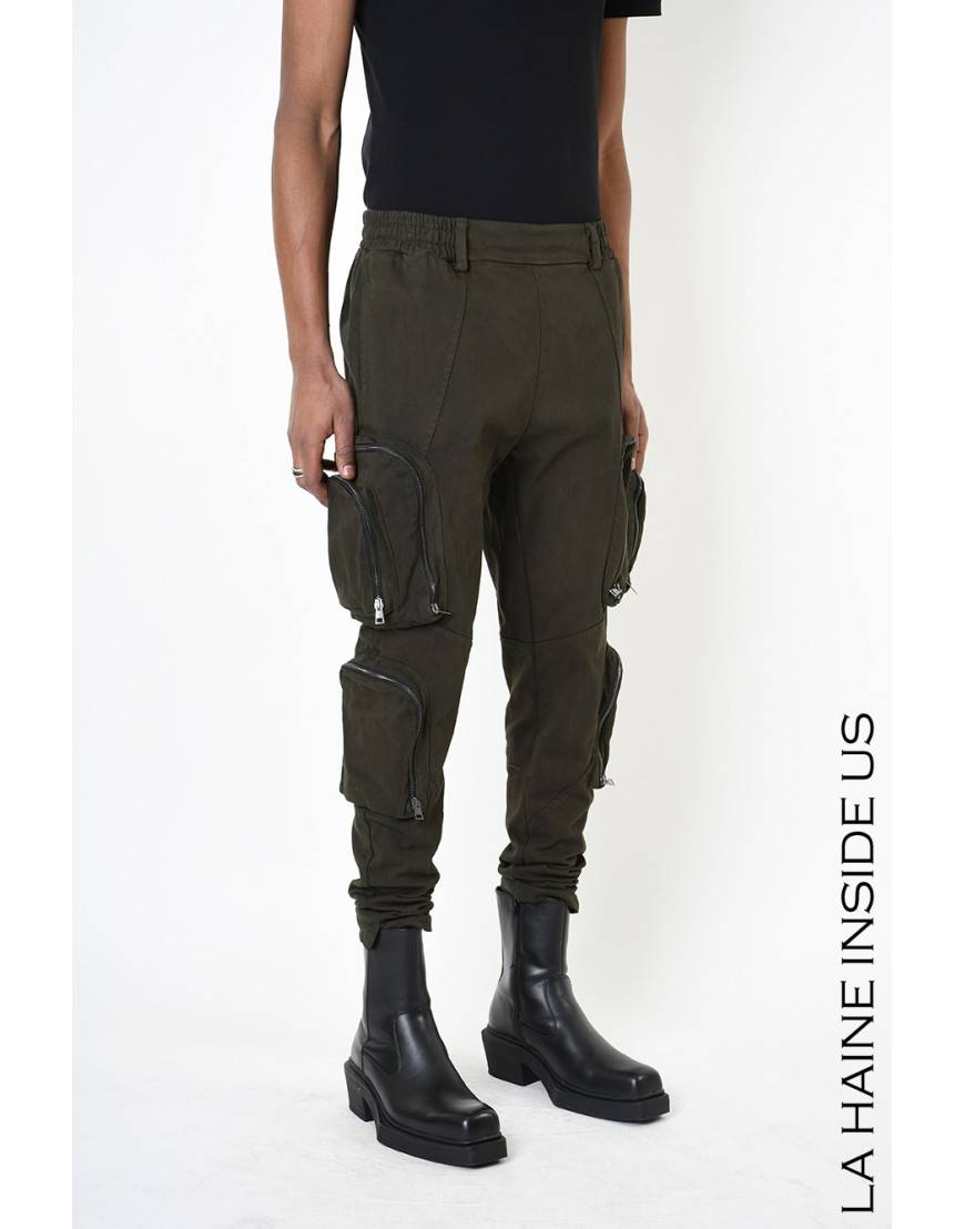 La haine inside us 3B LM190 PANTALONE Verde Vendita calda