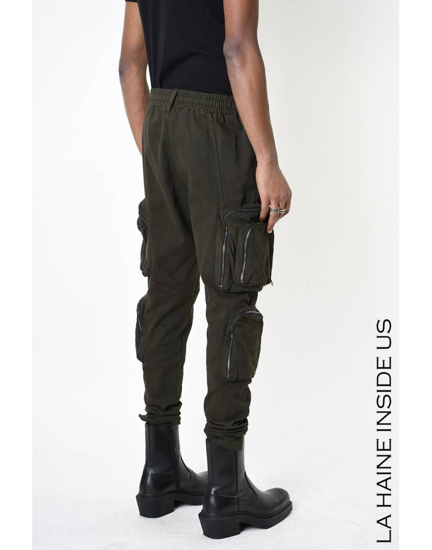 La haine inside us 3B LM190 PANTALONE Verde Vendita calda