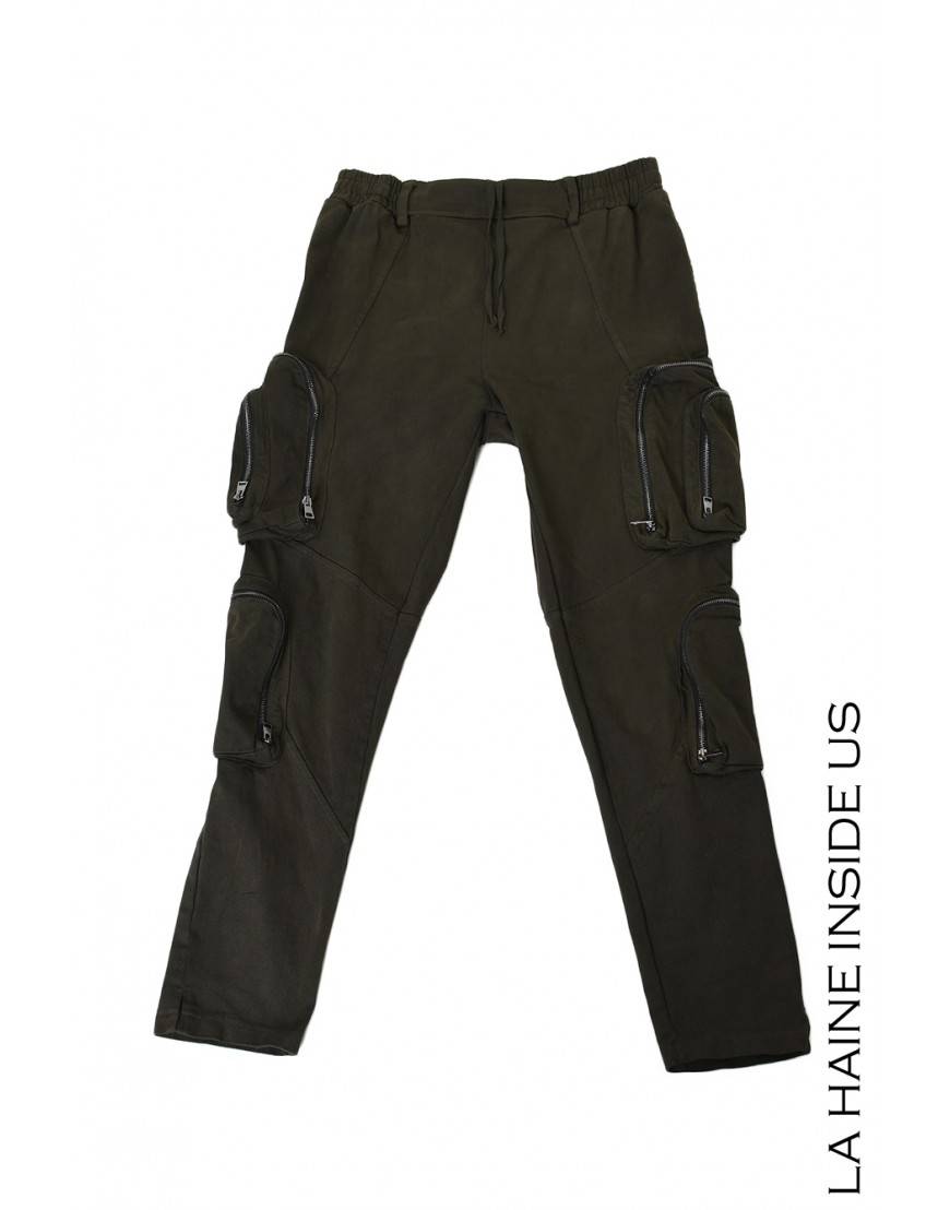 La haine inside us 3B LM190 PANTALONE Verde Vendita calda