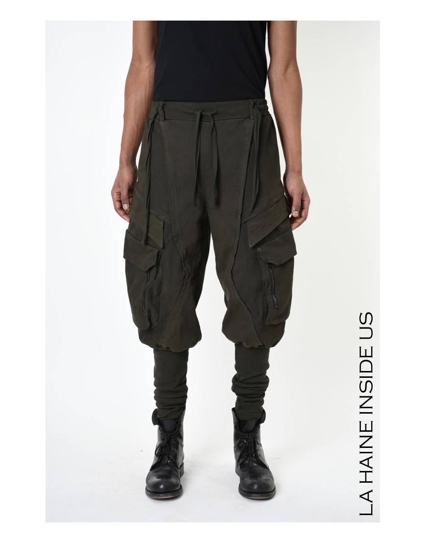 La haine inside us 3B LM191 PANTALONE Verde Latest fashion