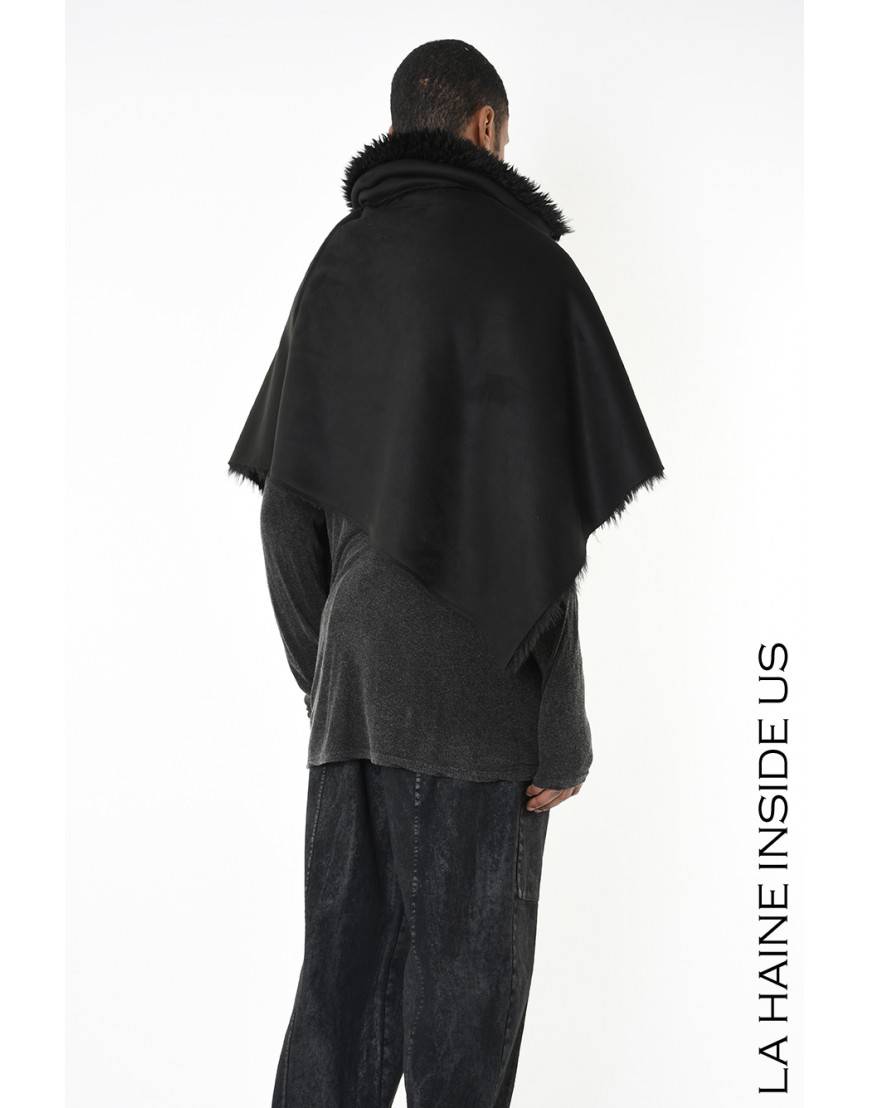 La haine inside us 4- LW862 PONCHO UNISEX U Nero Super Saving Price