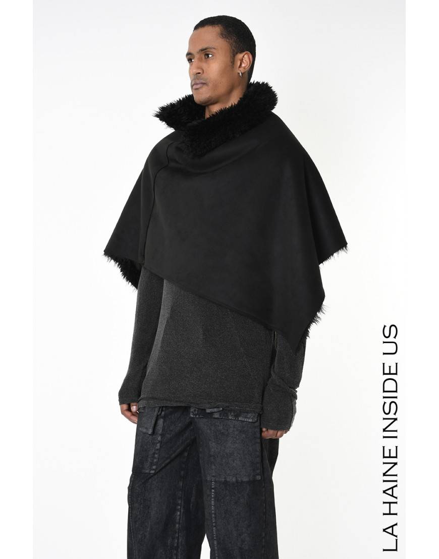 La haine inside us 4- LW862 PONCHO UNISEX U Nero Super Saving Price