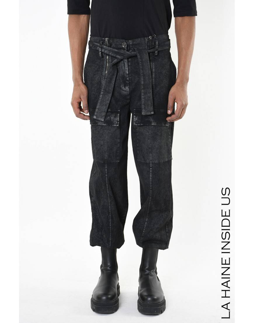 La haine inside us 4B LW880 PANTALONE UNISEX U Nero Ritorno libero