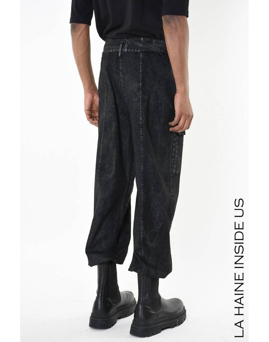 La haine inside us 4B LW880 PANTALONE UNISEX U Nero Ritorno libero