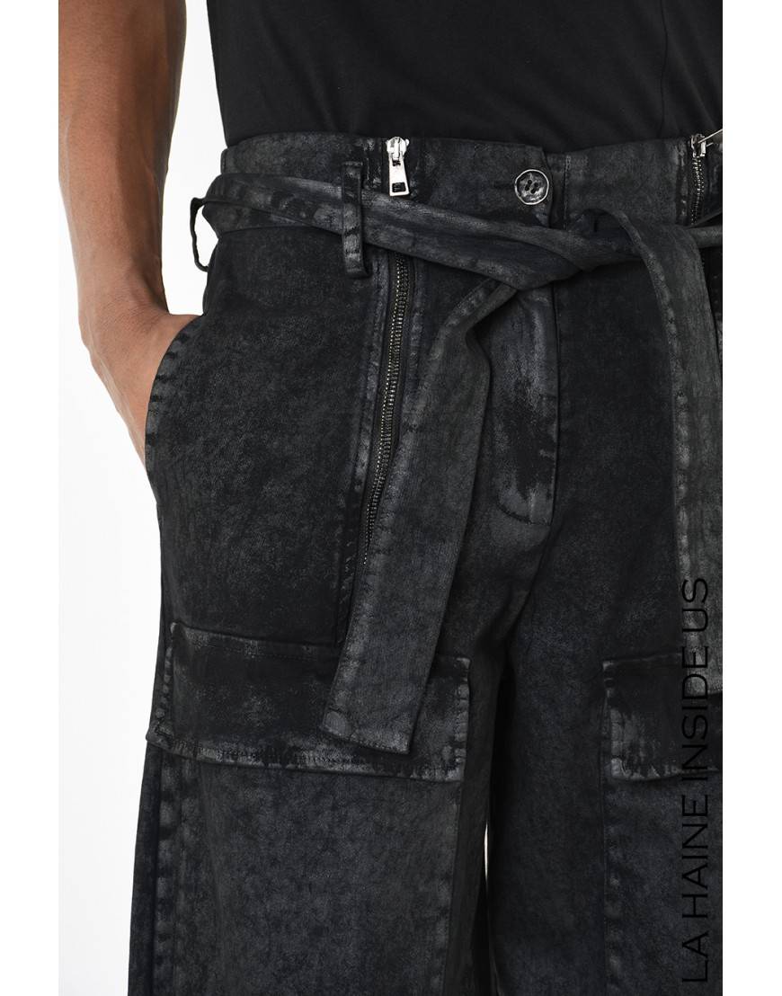 La haine inside us 4B LW880 PANTALONE UNISEX U Nero Ritorno libero