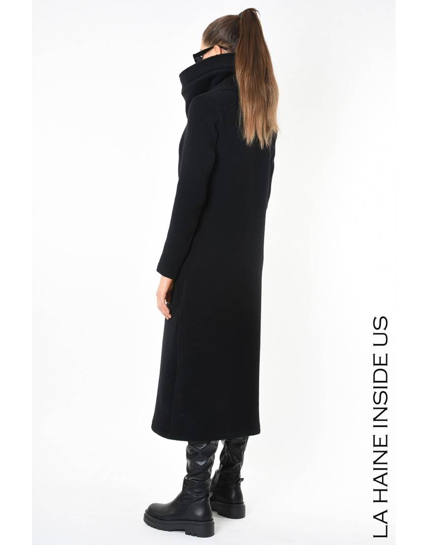 La haine inside us 4B LW798 CAPPOTTO Nero Consegna Veloce
