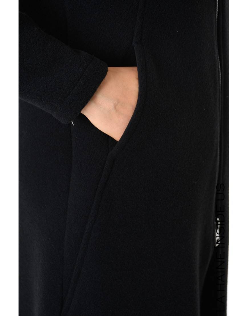 La haine inside us 4B LW798 CAPPOTTO Nero Consegna Veloce