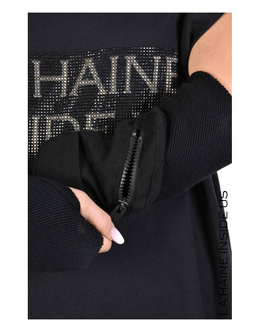 La haine inside us 3M MANUNO MANICOTTO UNISEX Nero Vendita Calda
