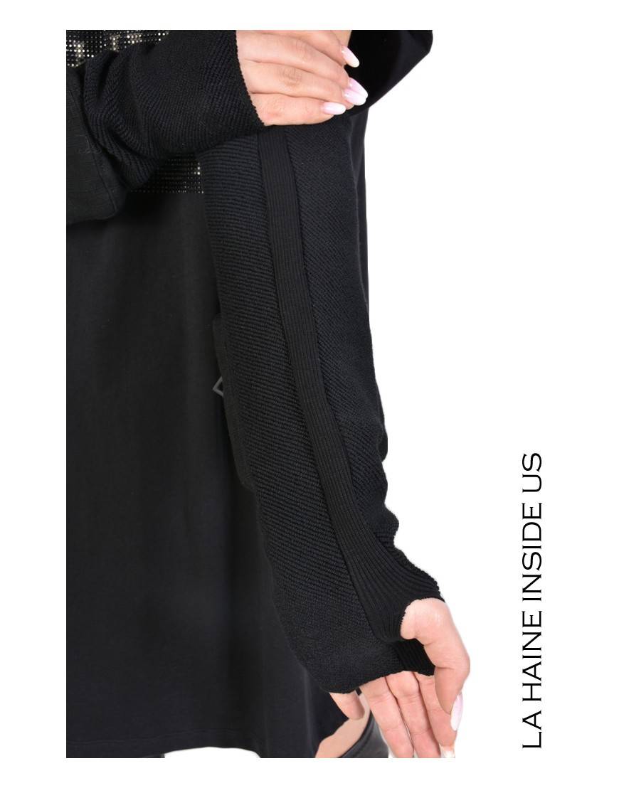 La haine inside us 3M MANUNO MANICOTTO UNISEX Nero Vendita Calda