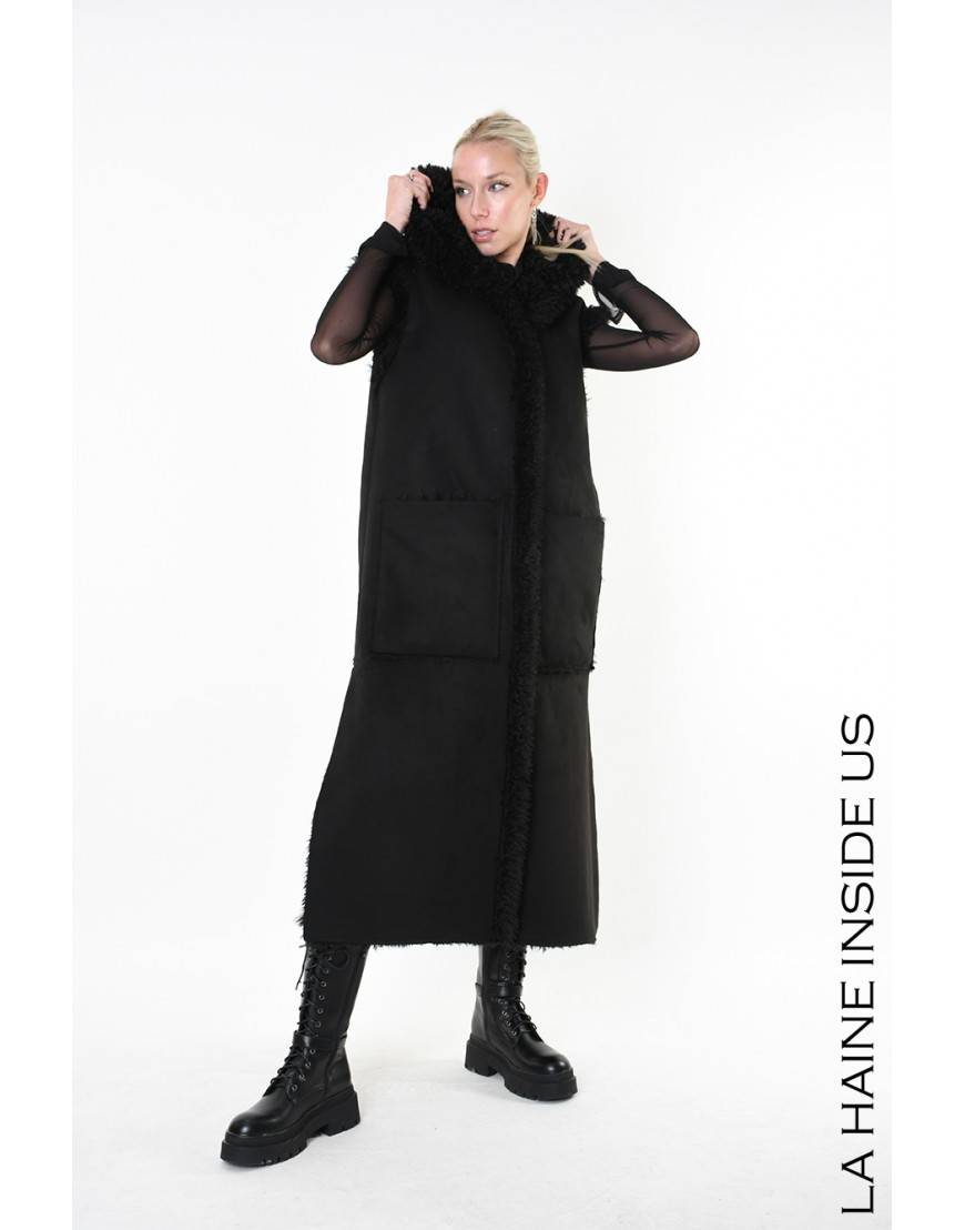 La haine inside us 4- LW860 GILET UNISEX D Nero In Saldo