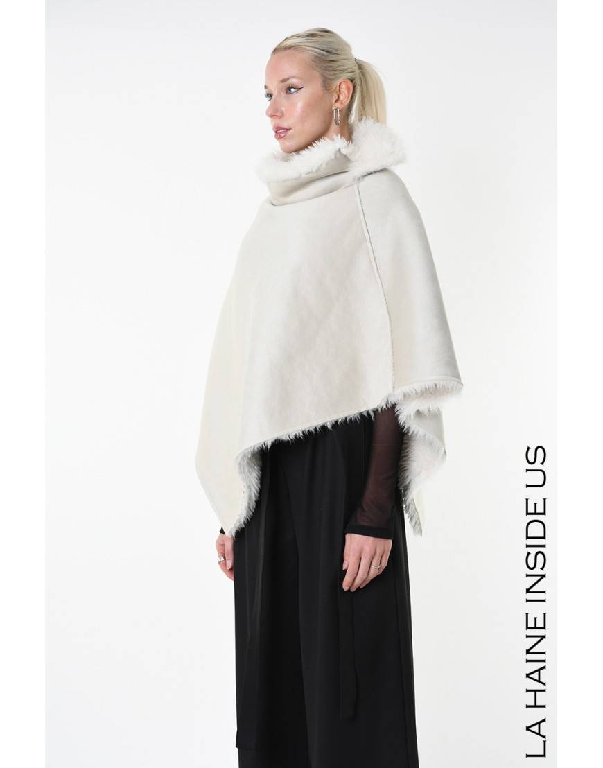 La haine inside us 4- LW862 PONCHO UNISEX D Ice Spedizione gratuita