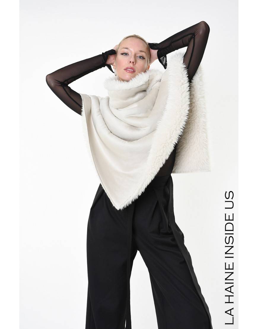 La haine inside us 4- LW862 PONCHO UNISEX D Ice Spedizione gratuita