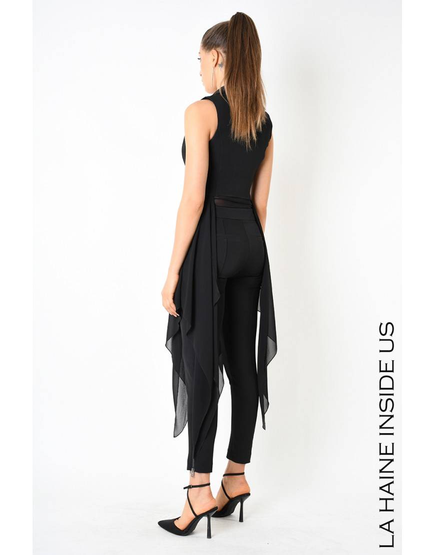 La haine inside us 4B LW532 GILET Nero Negozio online di fabbrica
