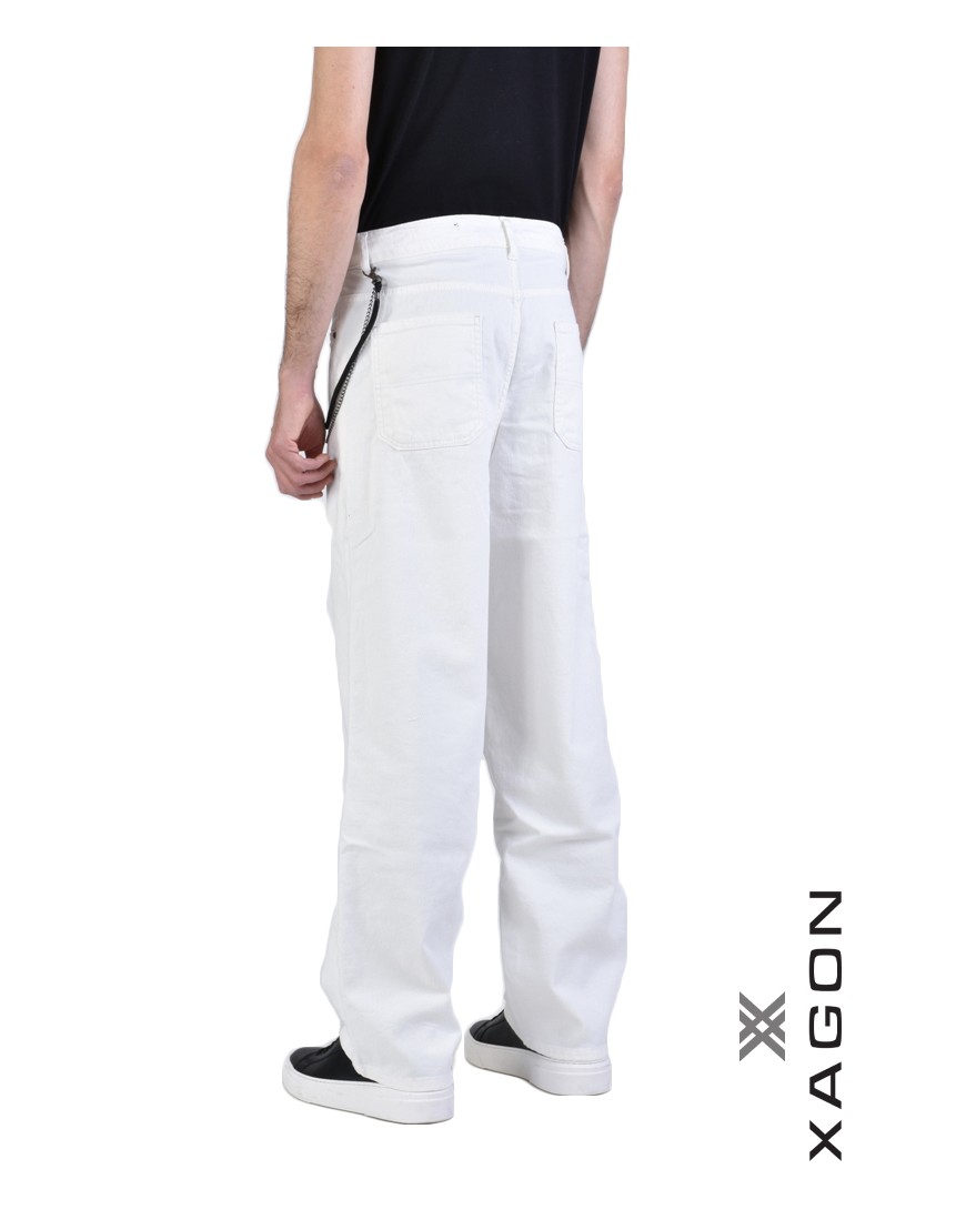 La haine inside us JEANS UMR169 Bianco Qualità