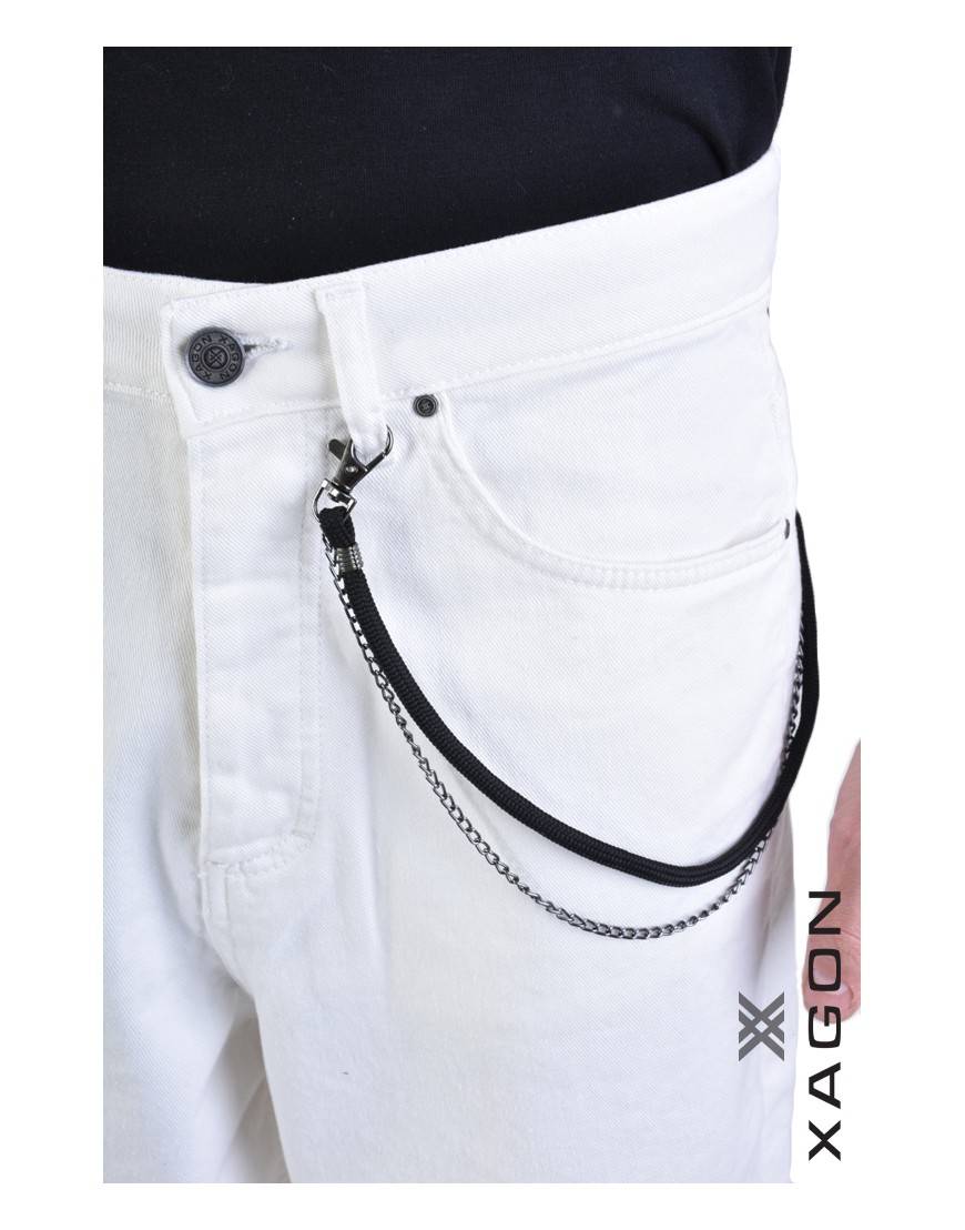 La haine inside us JEANS UMR169 Bianco Qualità