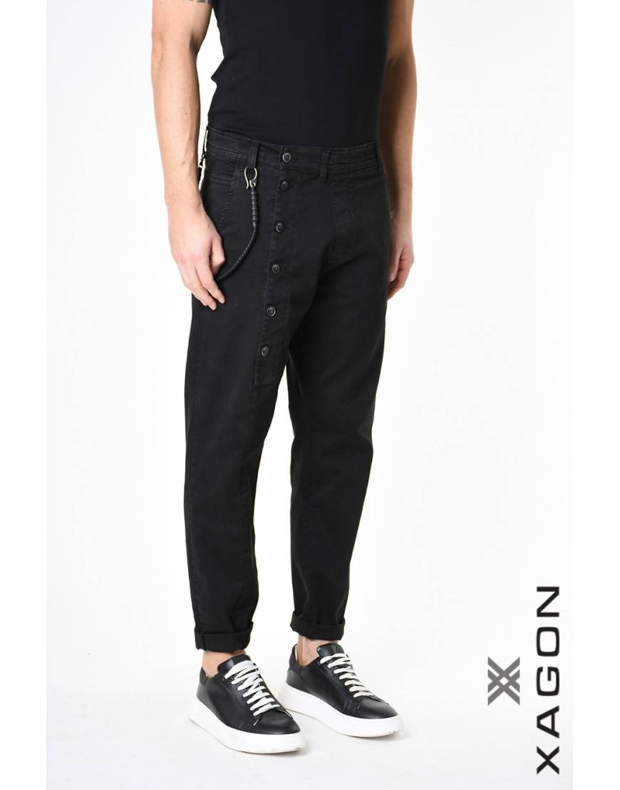 La haine inside us PANTALONE 2CR2014 Nero Offerta speciale