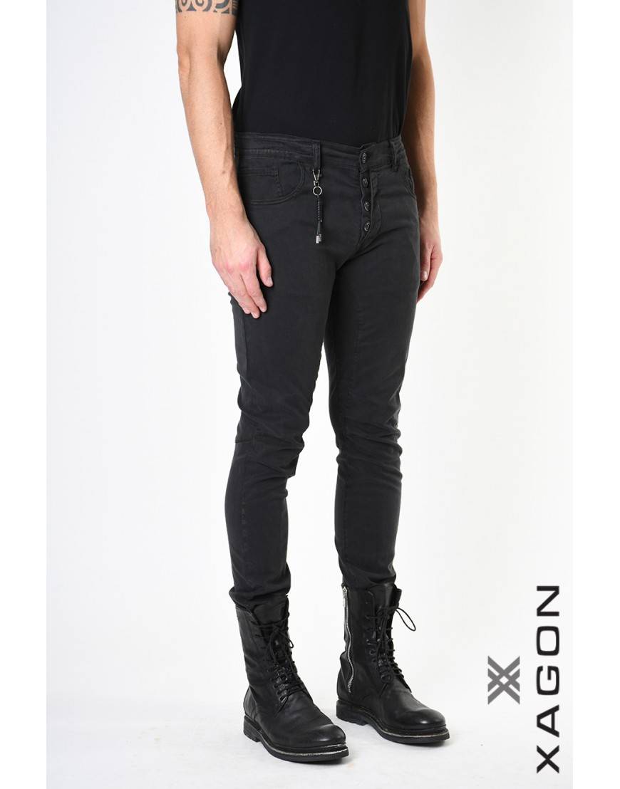 La haine inside us PANTALONE 2CR9004 Nero Grande vendita
