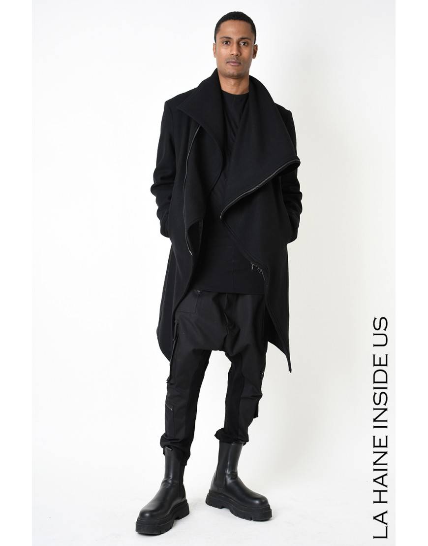 La haine inside us 3P LM239 CAPPOTTO Nero Promozione temporanea