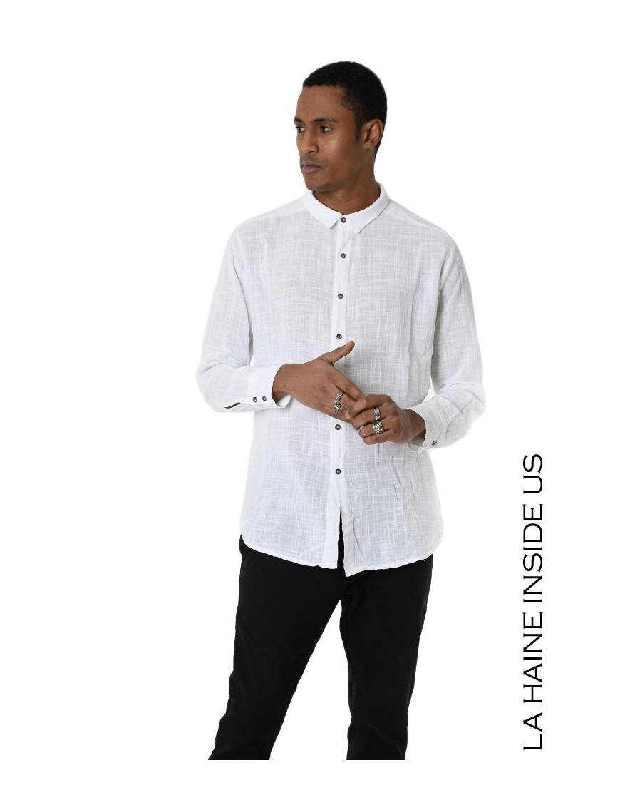 La haine inside us 3V LM116 CAMICIA Bianco Only for today