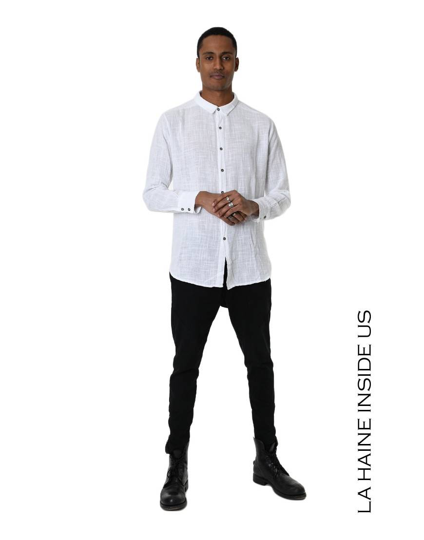 La haine inside us 3V LM116 CAMICIA Bianco Only for today