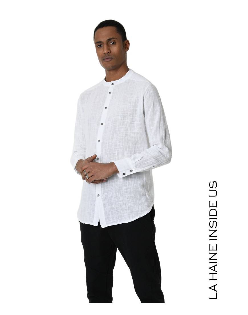 La haine inside us 3V LM118 CAMICIA Bianco Sostegno trimestrale
