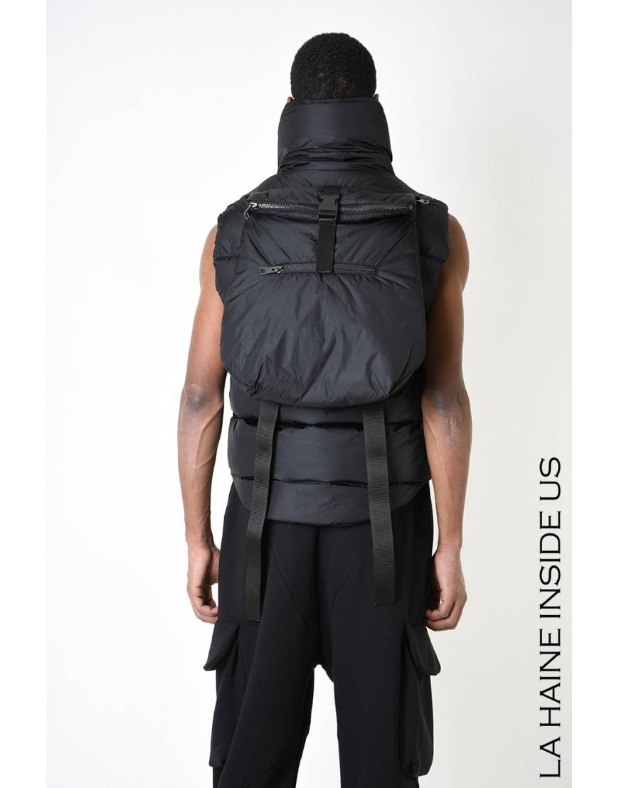 La haine inside us 3P LM252 PETTORINA + ZAINO UNISEX U Nero Nuovo