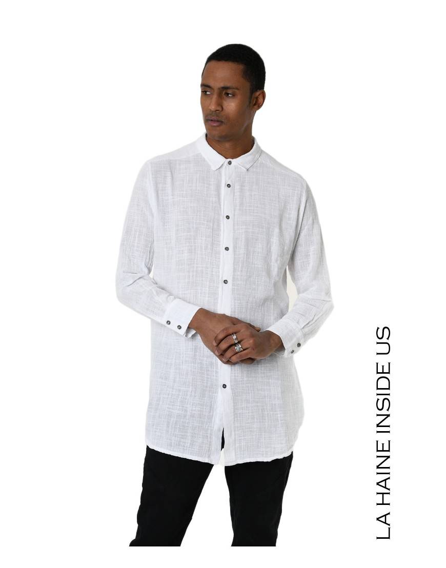 La haine inside us 3V LM114 CAMICIA Bianco Fino Al -60%
