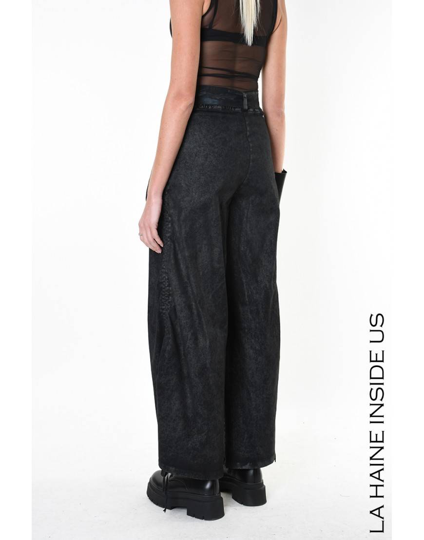 La haine inside us 4B LW879 PANTALONE Nero Sottocosto