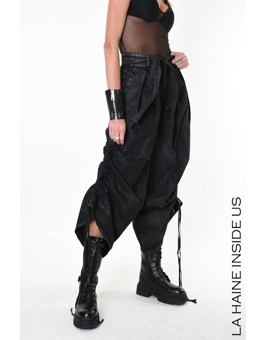 La haine inside us 4B LW879 PANTALONE Nero Sottocosto