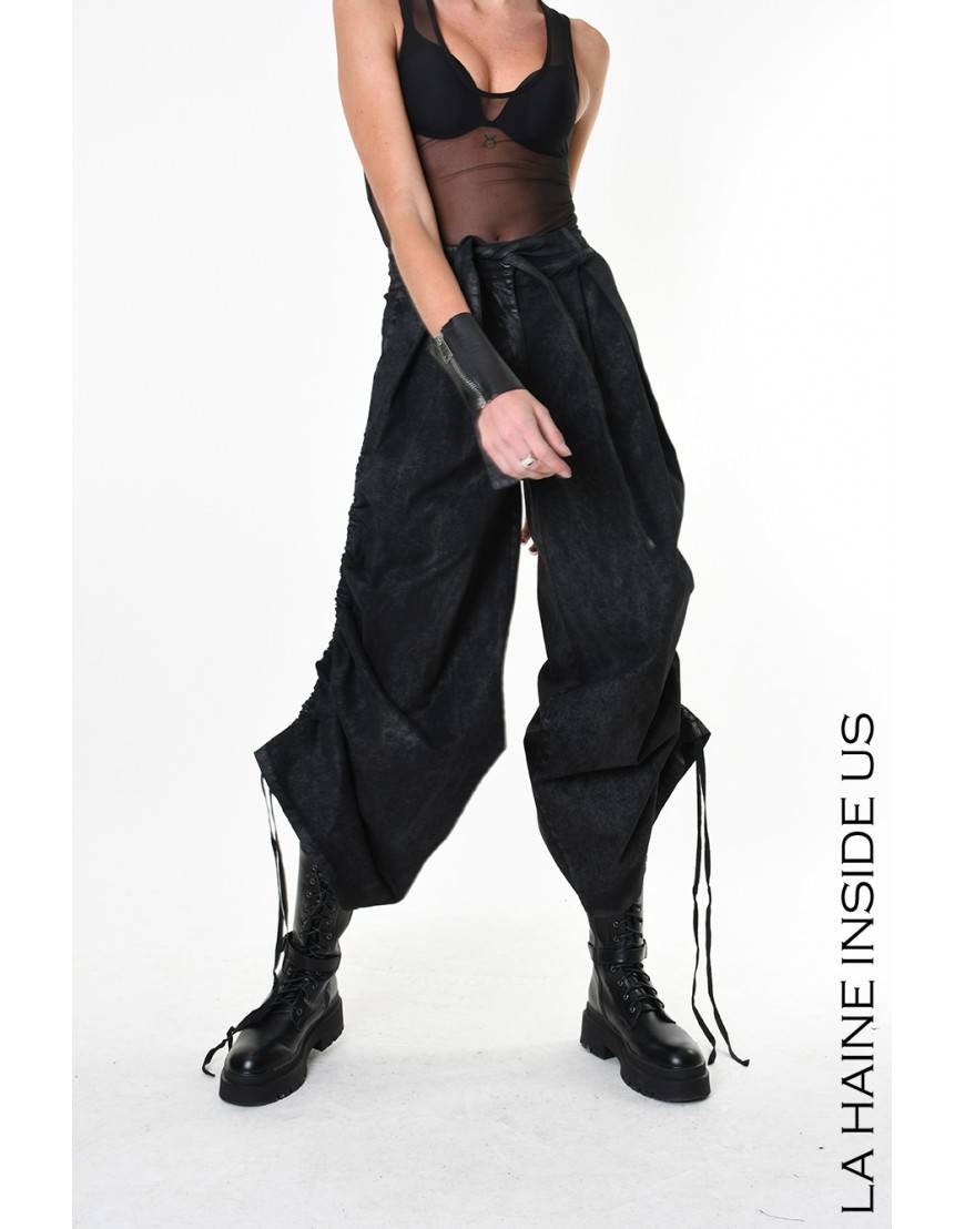 La haine inside us 4B LW879 PANTALONE Nero Sottocosto