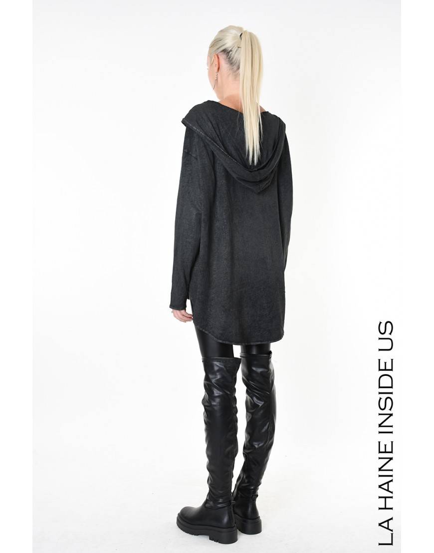 La haine inside us 4B LW882 MAGLIA Nero Presa