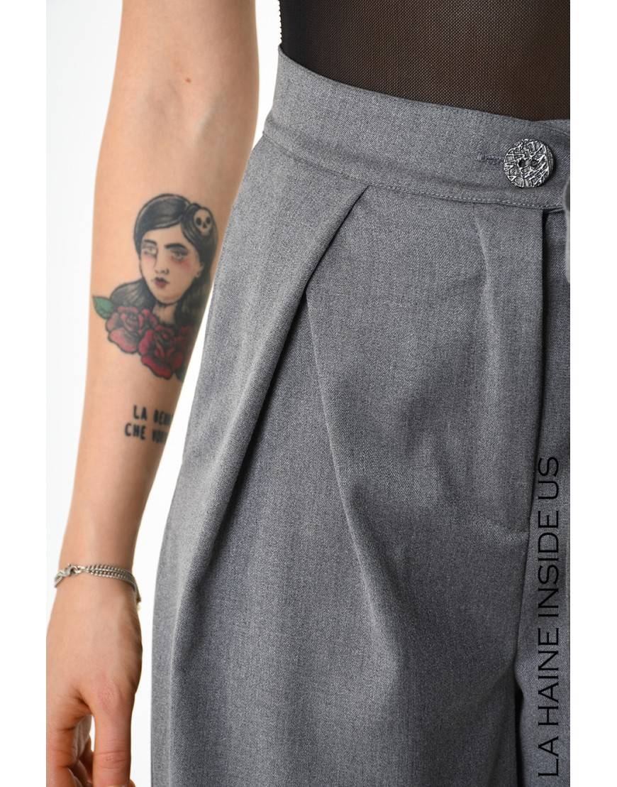 La haine inside us 4B LW829 PANTALONE Grigio Moda