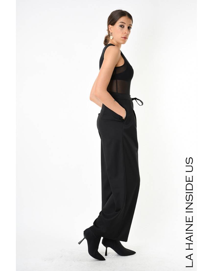 La haine inside us 4B LW829 PANTALONE Nero Spedizione gratuita
