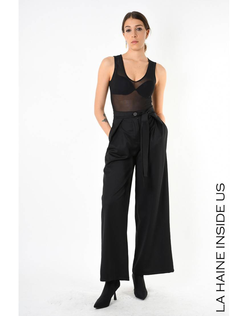 La haine inside us 4B LW829 PANTALONE Nero Spedizione gratuita