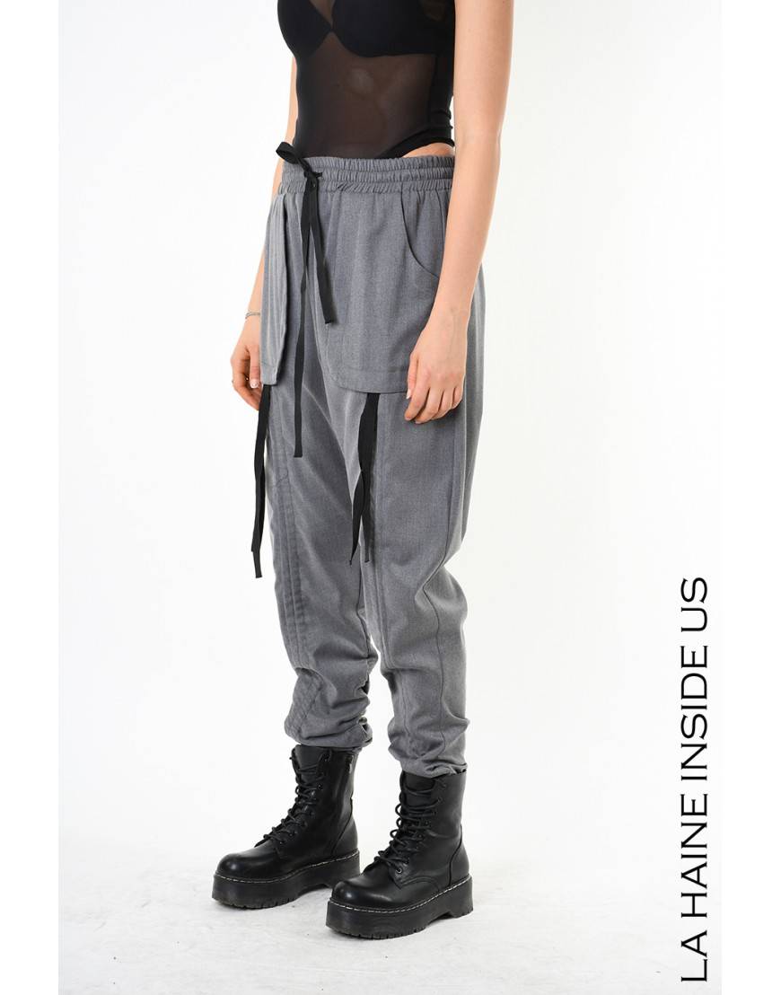 La haine inside us 4B LW836 PANTALONE Grigio Prezzo di fabbrica
